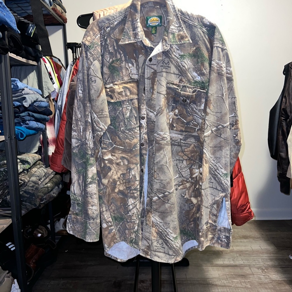 Cabela's Camouflage Shirt Jacket Size Medium